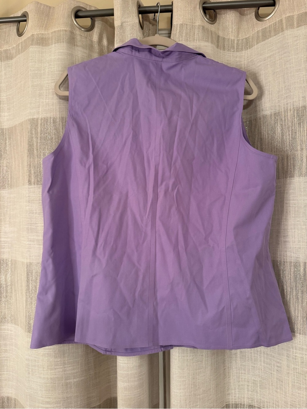 Jones New York Lavender Sleeveless Button-Down Shirt - Picture 3 of 6